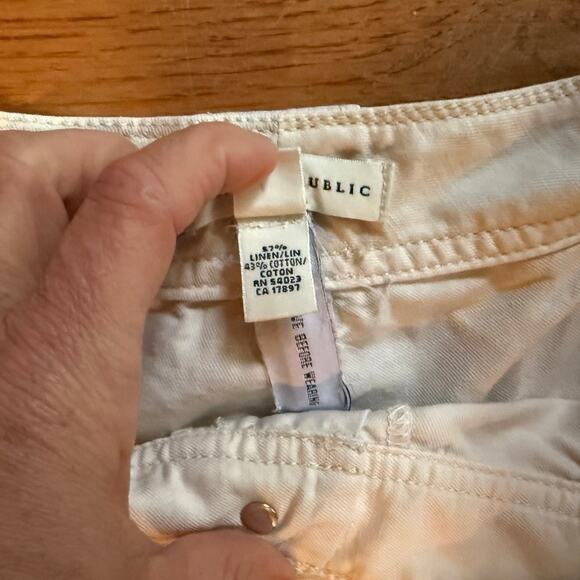 Banana Republic Off White linen cotton blend pants size 10 - Picture 10 of 11